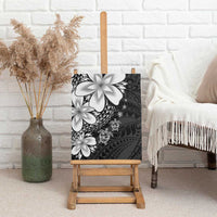 Polynesia Romantic Valentine Canvas Wall Art Sea Turtle Couple With Black Plumeria LT05 - Polynesian Pride
