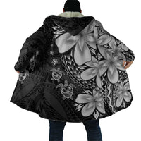 Polynesia Romantic Valentine Cloak Sea Turtle Couple With Black Plumeria LT05 - Polynesian Pride