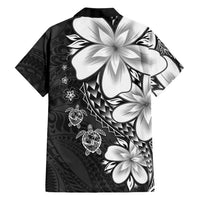 Polynesia Romantic Valentine Hawaiian Shirt Sea Turtle Couple With Black Plumeria LT05 - Polynesian Pride