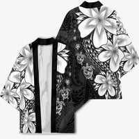 Polynesia Romantic Valentine Kimono Sea Turtle Couple With Black Plumeria LT05 - Polynesian Pride