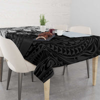 Polynesia Romantic Valentine Tablecloth Sea Turtle Couple With Black Plumeria LT05 - Polynesian Pride
