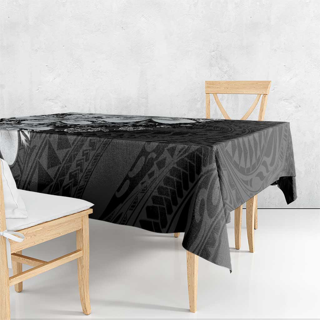 Polynesia Romantic Valentine Tablecloth Sea Turtle Couple With Black Plumeria LT05 - Polynesian Pride