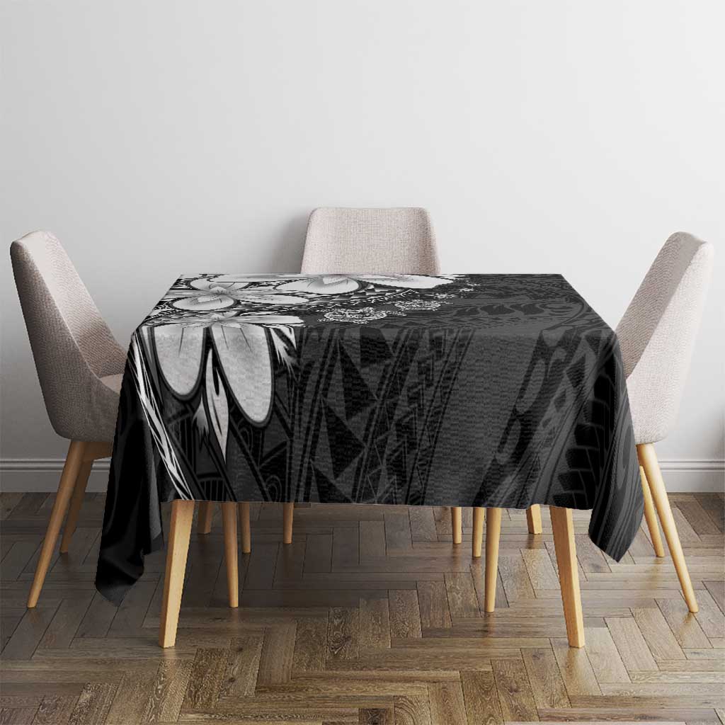 Polynesia Romantic Valentine Tablecloth Sea Turtle Couple With Black Plumeria LT05 - Polynesian Pride