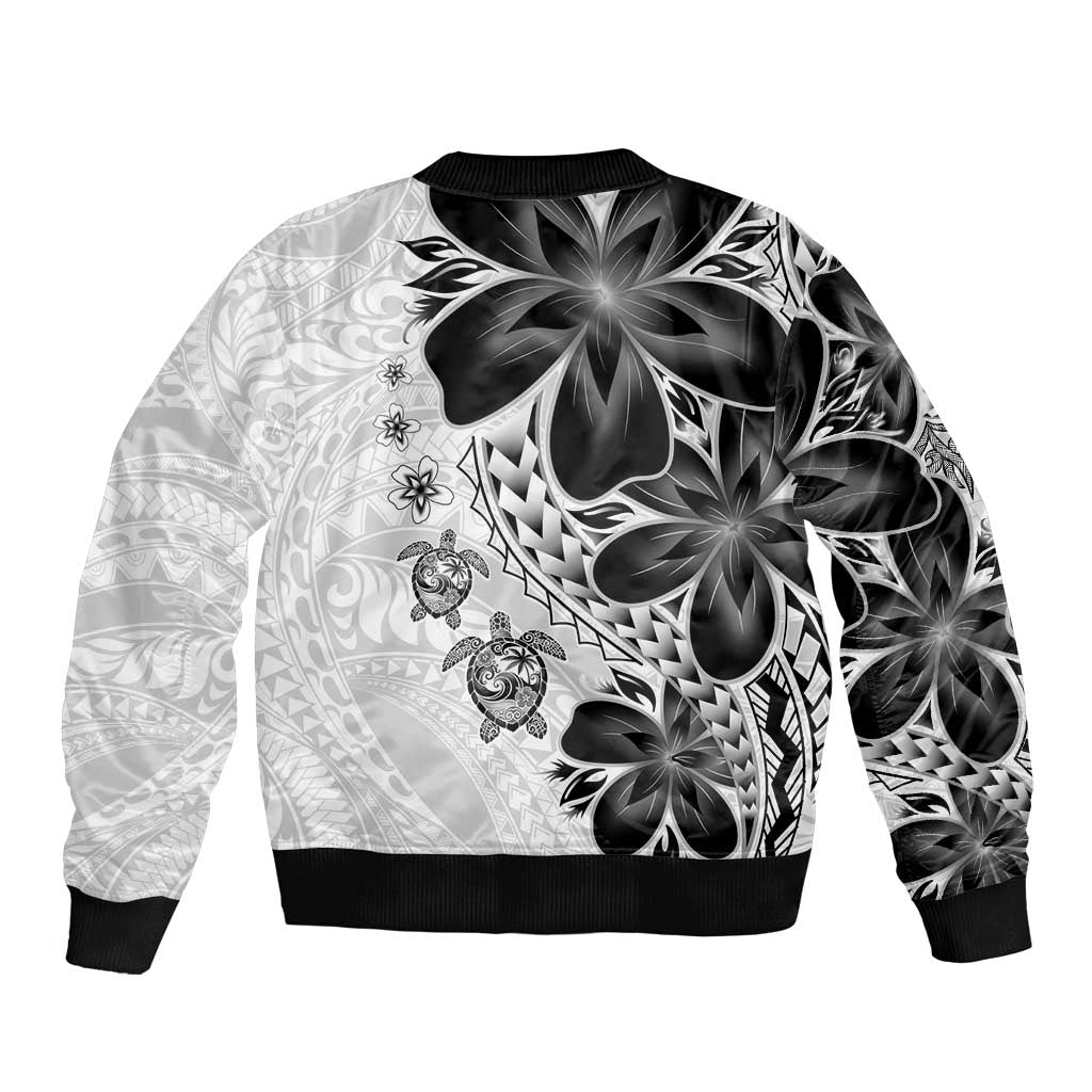 Polynesia Romantic Valentine Bomber Jacket Sea Turtle Couple With White Plumeria LT05 - Polynesian Pride