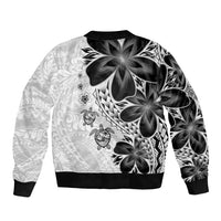 Polynesia Romantic Valentine Bomber Jacket Sea Turtle Couple With White Plumeria LT05 - Polynesian Pride