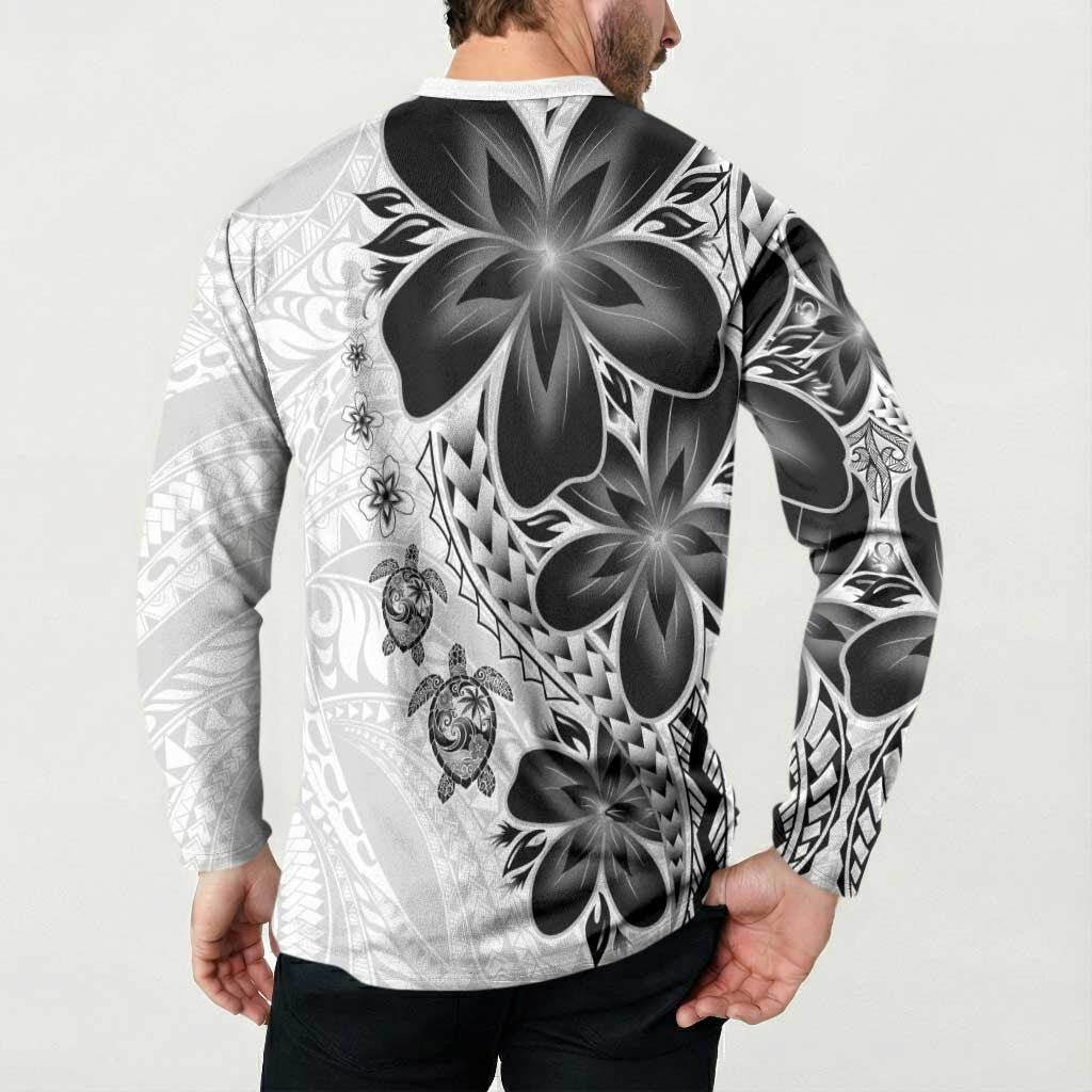 Polynesia Romantic Valentine Button Sweatshirt Sea Turtle Couple With White Plumeria LT05 - Polynesian Pride