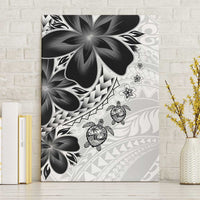 Polynesia Romantic Valentine Canvas Wall Art Sea Turtle Couple With White Plumeria LT05 Without Frame White - Polynesian Pride