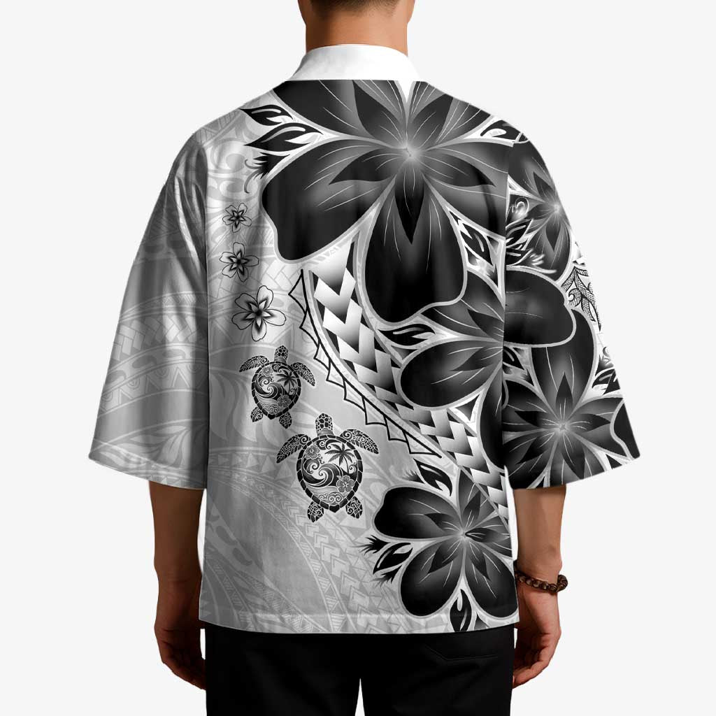 Polynesia Romantic Valentine Kimono Sea Turtle Couple With White Plumeria LT05 - Polynesian Pride