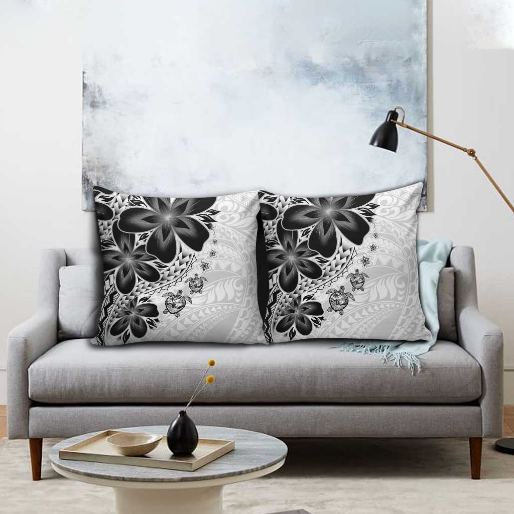 Polynesia Romantic Valentine Pillow Cover Sea Turtle Couple With White Plumeria LT05 - Polynesian Pride