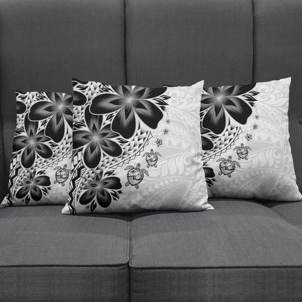 Polynesia Romantic Valentine Pillow Cover Sea Turtle Couple With White Plumeria LT05 - Polynesian Pride