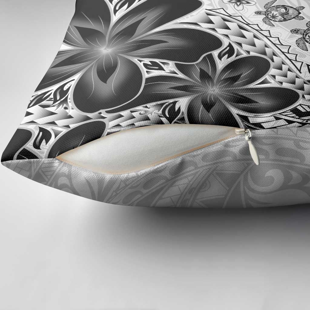 Polynesia Romantic Valentine Pillow Cover Sea Turtle Couple With White Plumeria LT05 - Polynesian Pride