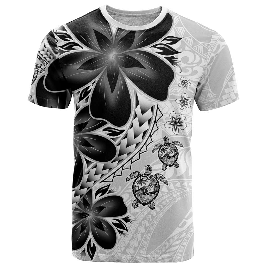 Polynesia Romantic Valentine T Shirt Sea Turtle Couple With White Plumeria LT05 White - Polynesian Pride