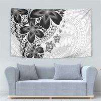 Polynesia Romantic Valentine Tapestry Sea Turtle Couple With White Plumeria LT05 - Polynesian Pride
