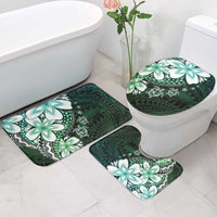 Polynesia Romantic Valentine Bathroom Set Sea Turtle Couple With Aqua Gradient Plumeria LT05 - Polynesian Pride