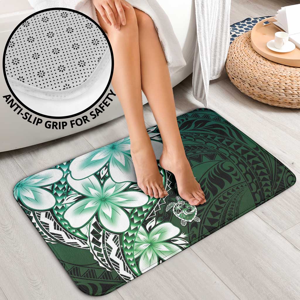 Polynesia Romantic Valentine Bathroom Set Sea Turtle Couple With Aqua Gradient Plumeria LT05 - Polynesian Pride