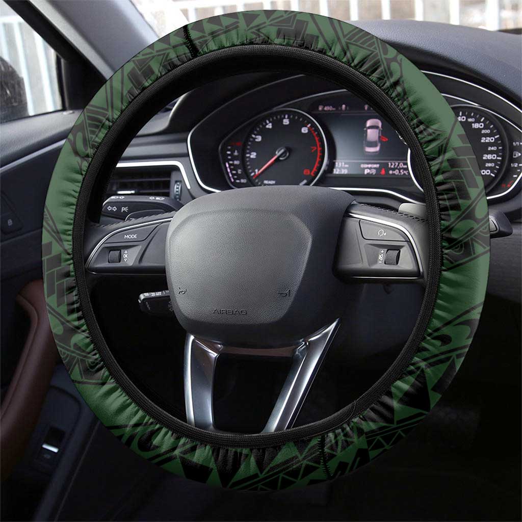 Polynesia Romantic Valentine Steering Wheel Cover Sea Turtle Couple With Aqua Gradient Plumeria LT05 - Polynesian Pride