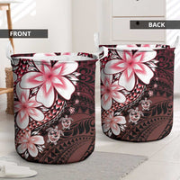 Polynesia Romantic Valentine Laundry Basket Sea Turtle Couple With Red Gradient Plumeria LT05 - Polynesian Pride