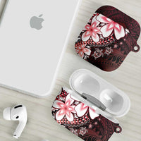 Polynesia Romantic Valentine AirPods Case Sea Turtle Couple With Red Gradient Plumeria LT05 - Polynesian Pride