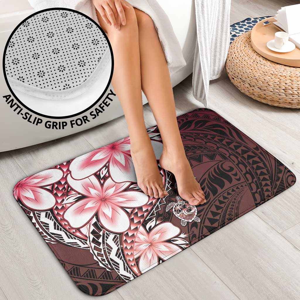 Polynesia Romantic Valentine Bathroom Set Sea Turtle Couple With Red Gradient Plumeria LT05 - Polynesian Pride