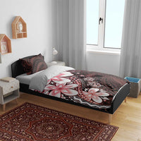 Polynesia Romantic Valentine Bedding Set Sea Turtle Couple With Red Gradient Plumeria LT05 - Polynesian Pride