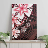 Polynesia Romantic Valentine Canvas Wall Art Sea Turtle Couple With Red Gradient Plumeria LT05 - Polynesian Pride