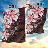 Polynesia Romantic Valentine Garden Flag Sea Turtle Couple With Red Gradient Plumeria LT05 - Polynesian Pride