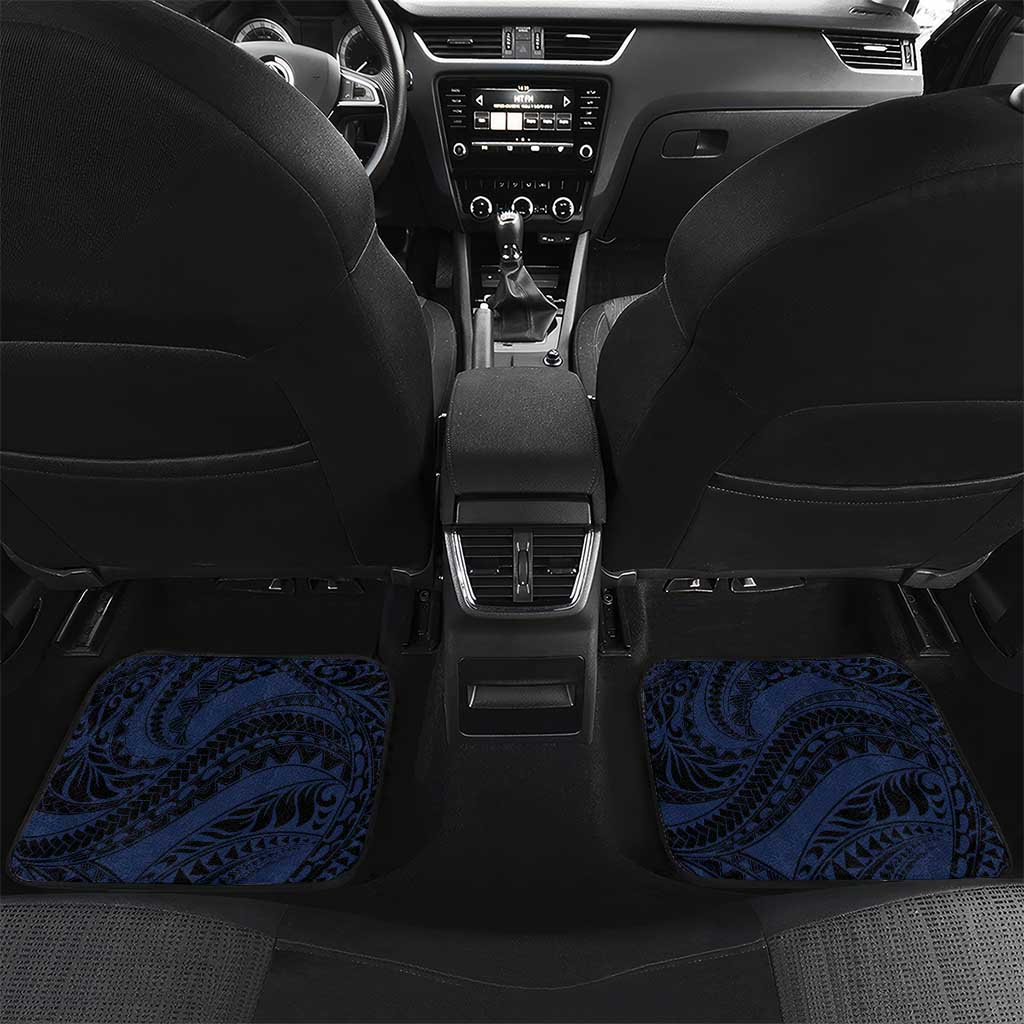 Polynesia Romantic Valentine Car Mats Sea Turtle Couple With Purple Gradient Plumeria LT05 Set 2pcs - Back Purple - Polynesian Pride