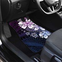 Polynesia Romantic Valentine Car Mats Sea Turtle Couple With Purple Gradient Plumeria LT05 - Polynesian Pride