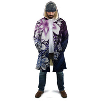 Polynesia Romantic Valentine Cloak Sea Turtle Couple With Purple Gradient Plumeria LT05 - Polynesian Pride