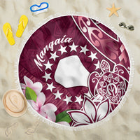 Cook Island Mangaia Gospel Day Beach Blanket Floral Tribal Pattern LT05 One Size 150cm Maroon - Polynesian Pride