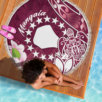 Cook Island Mangaia Gospel Day Beach Blanket Floral Tribal Pattern LT05 - Polynesian Pride