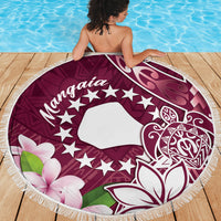 Cook Island Mangaia Gospel Day Beach Blanket Floral Tribal Pattern LT05 - Polynesian Pride