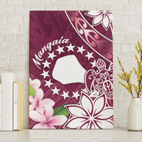 Cook Island Mangaia Gospel Day Canvas Wall Art Floral Tribal Pattern LT05 Without Frame Maroon - Polynesian Pride