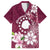 Personalised Cook Island Mangaia Gospel Day Family Matching Puletasi and Hawaiian Shirt Floral Tribal Pattern