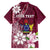 Personalised Cook Island Mangaia Gospel Day Family Matching Puletasi and Hawaiian Shirt Floral Tribal Pattern