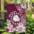 Cook Island Mangaia Gospel Day Garden Flag Floral Tribal Pattern