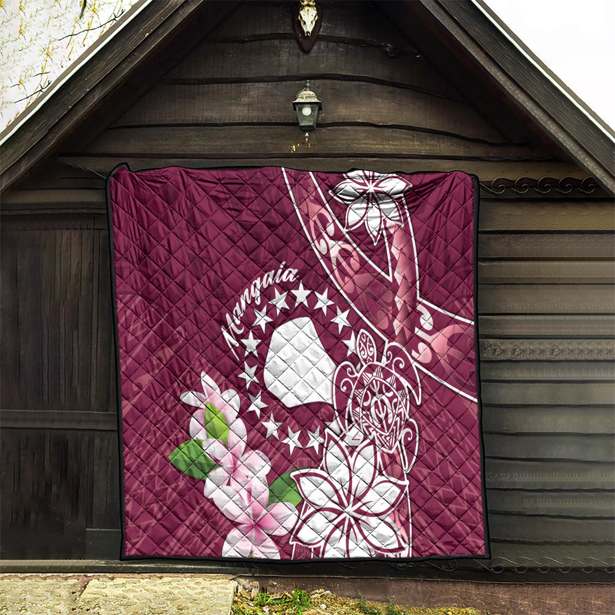 Cook Island Mangaia Gospel Day Quilt Floral Tribal Pattern LT05 - Polynesian Pride