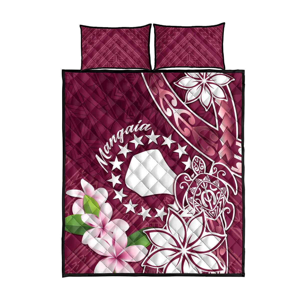 Cook Island Mangaia Gospel Day Quilt Bed Set Floral Tribal Pattern LT05 - Polynesian Pride