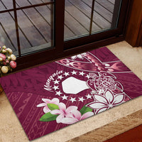 Cook Island Mangaia Gospel Day Rubber Doormat Floral Tribal Pattern LT05 - Polynesian Pride