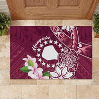 Cook Island Mangaia Gospel Day Rubber Doormat Floral Tribal Pattern LT05 - Polynesian Pride