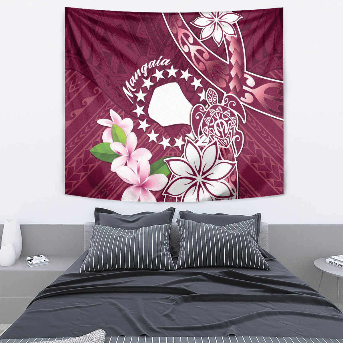 Cook Island Mangaia Gospel Day Tapestry Floral Tribal Pattern LT05 - Polynesian Pride