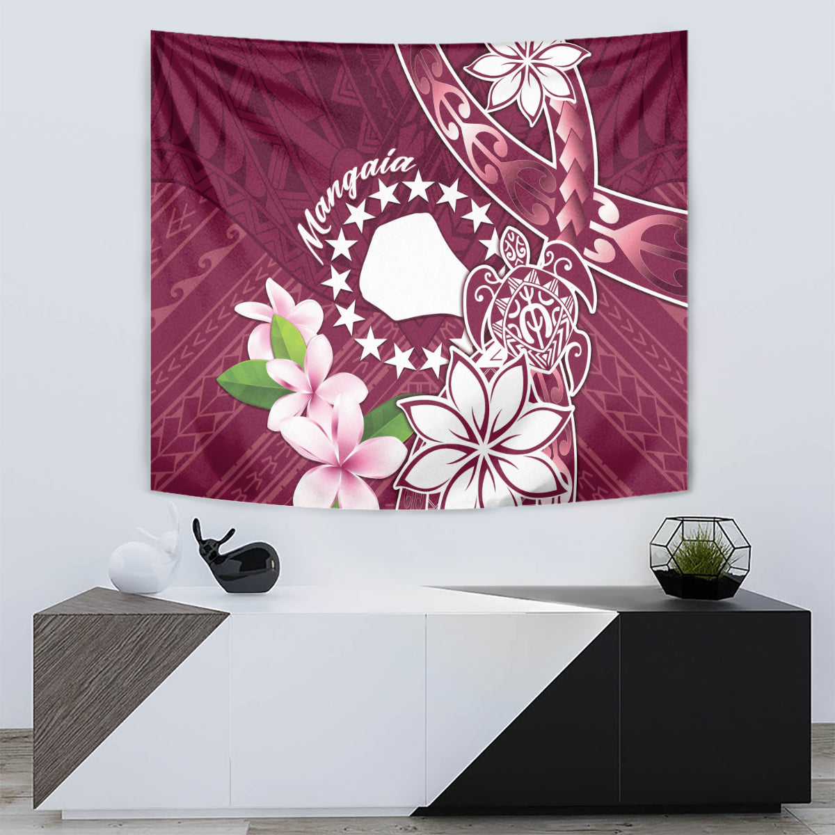 Cook Island Mangaia Gospel Day Tapestry Floral Tribal Pattern LT05 - Polynesian Pride
