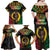 Vanuatu 44th Anniversary Independence Day Family Matching Off Shoulder Maxi Dress and Hawaiian Shirt Melanesian Warrior With Sand Drawing Pattern