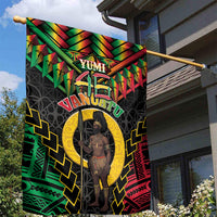 Vanuatu 46th Anniversary Independence Day Garden Flag Melanesian Warrior With Sand Drawing Pattern LT05 - Polynesian Pride