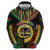 Vanuatu 44th Anniversary Independence Day Hoodie Melanesian Warrior With Sand Drawing Pattern