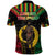 Vanuatu 44th Anniversary Independence Day Polo Shirt Melanesian Warrior With Sand Drawing Pattern