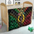 Vanuatu 44th Anniversary Independence Day Quilt Melanesian Warrior With Sand Drawing Pattern