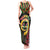 Vanuatu 44th Anniversary Independence Day Tank Maxi Dress Melanesian Warrior With Sand Drawing Pattern