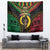 Vanuatu 44th Anniversary Independence Day Tapestry Melanesian Warrior With Sand Drawing Pattern