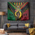 Vanuatu 44th Anniversary Independence Day Tapestry Melanesian Warrior With Sand Drawing Pattern